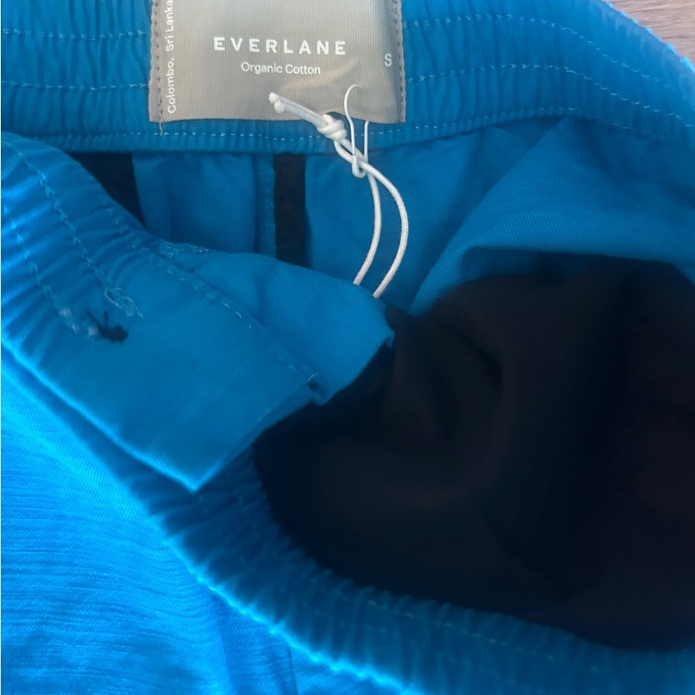 NEW NWT Everlane Men's S Blue Organic Cotton Linen Cargo Pockets Bermuda Shorts - Picture 3 of 8